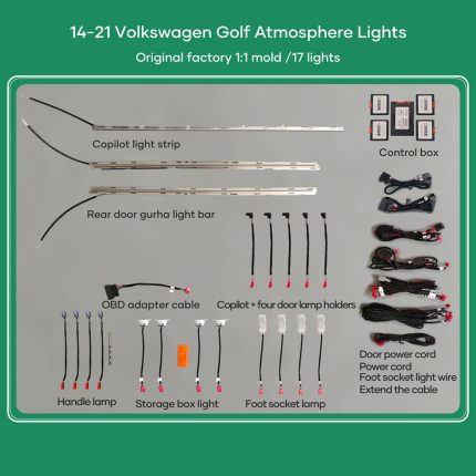 DIQ AMBIENT VW GOLF 7 (Digital iQ Ambient Light VW GOLF 7 mod. 2013-2021, 17 Lights)