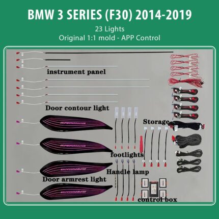 DIQ AMBIENT BMW S.3 F30 FULL KIT (Digital iQ Ambient Light BMW Series 3 (F30) mod. 2014-2019 , 23 Lights)