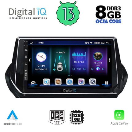DIGITAL IQ BXD 8509_CPA (9inc) MULTIMEDIA TABLET for PEUGEOT 208 – 2008 mod. 2021>