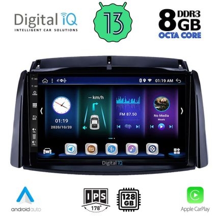 DIGITAL IQ BXD 8551_CPA (9inc) MULTIMEDIA TABLET for RENAULT KOLEOS mod. 2006-2016