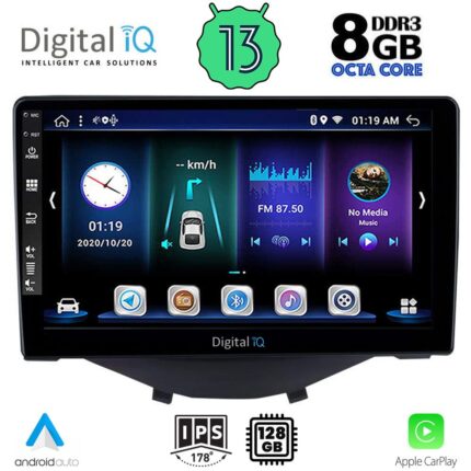 DIGITAL IQ BXD 8715_CPA CLIMA (9inc) MULTIMEDIA TABLET for CITROEN C1-PEUGEOT 108-TOYOTA AYGO mod. 2014>