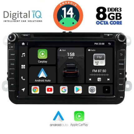 DIGITAL IQ BXF 779_CPAA (8" DVD) MULTIMEDIA for VW – SKODA – SEAT GROUP mod. 2004-2014