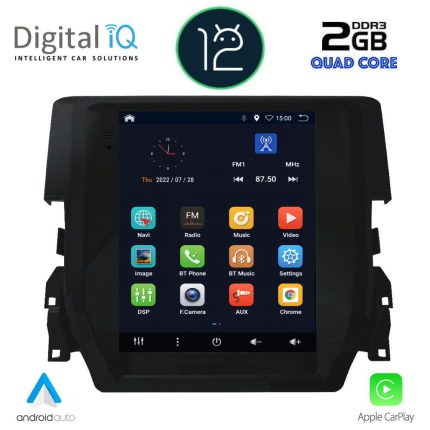 DIGITAL IQ BXH 3975_CPA TESLA STYLE for HONDA CIVIC mod. 2016>
