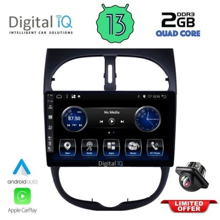 DIGITAL IQ BXH 3506_CPA (9inc) MULTIMEDIA TABLET for PEUGEOT 206 mod. 1998-2006