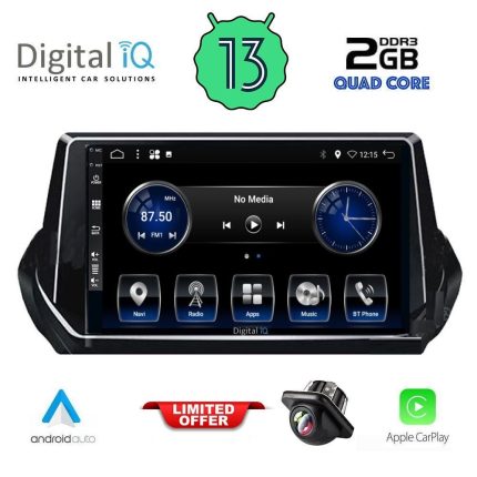 DIGITAL IQ BXH 3509_CPA (9inc) MULTIMEDIA TABLET for PEUGEOT 208 – 2008 mod. 2021>