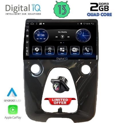 DIGITAL IQ BXH 3708_CPA A/C (10inc) MULTIMEDIA TABLET for CITROEN C1-PEUGEOT 108-TOYOTA AYGO mod. 2014-2022