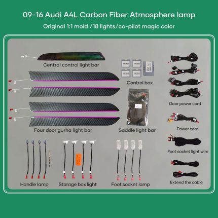DIQ AMBIENT AUDI A4 8K (Digital iQ Ambient Light Audi A4 mod. 2009-2016, 18 Lights)