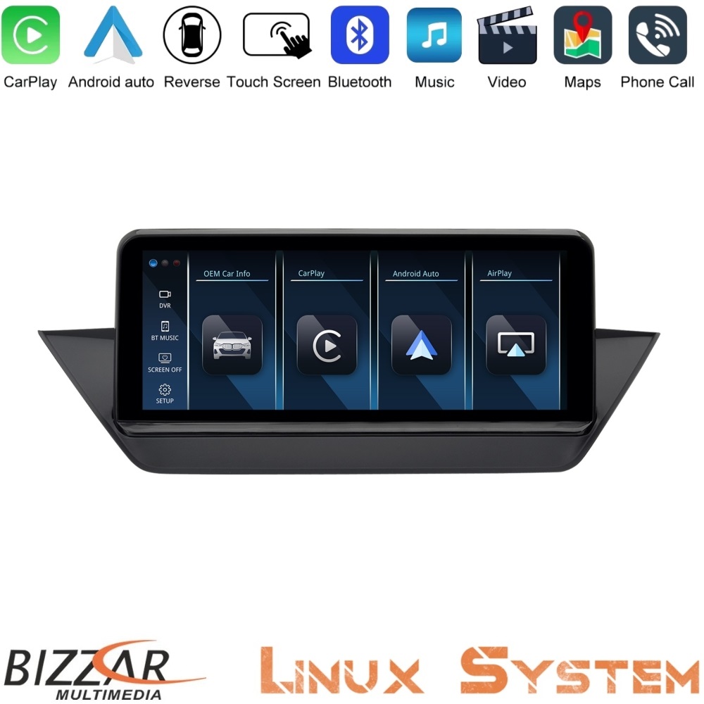 Bizzar BMW X1 E84 Linux Apple CarPlay | Android Auto screen 10.25″ HD Anti-reflection