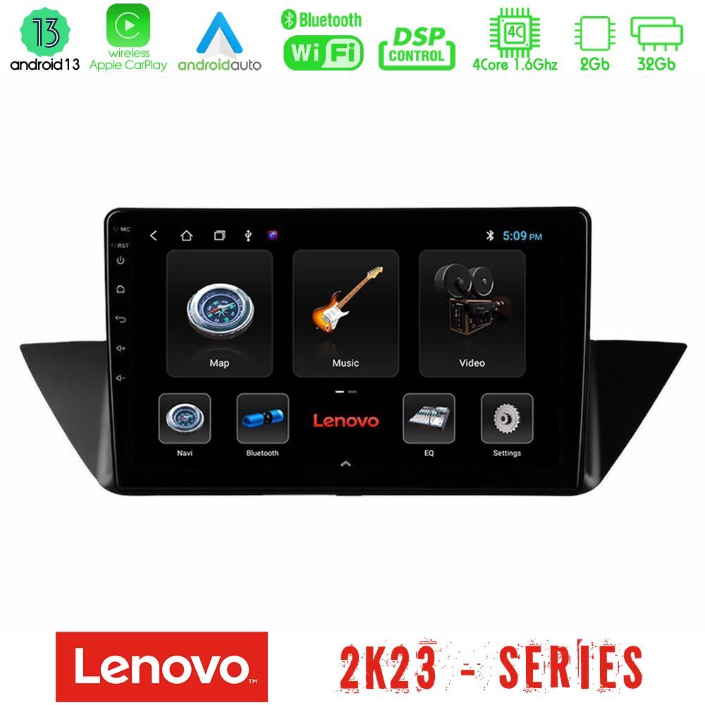 Lenovo Car Pad BMW Χ1 E84 4Core Android 13 2+32GB Navigation Multimedia Tablet 10"