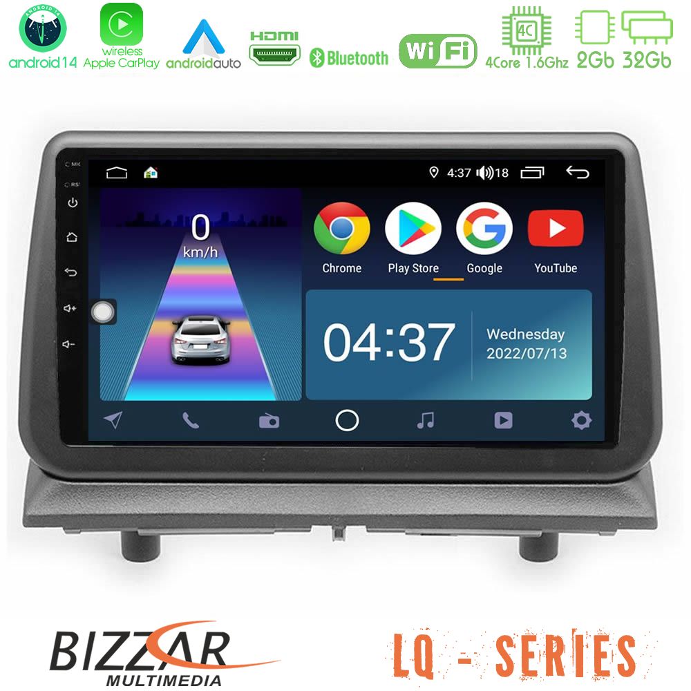 Bizzar LQ Series 4Core Android14 2+32GB Dodge Nitro 2007-2011 Navigation Multimedia Tablet 9″ Με Carplay & Android Auto