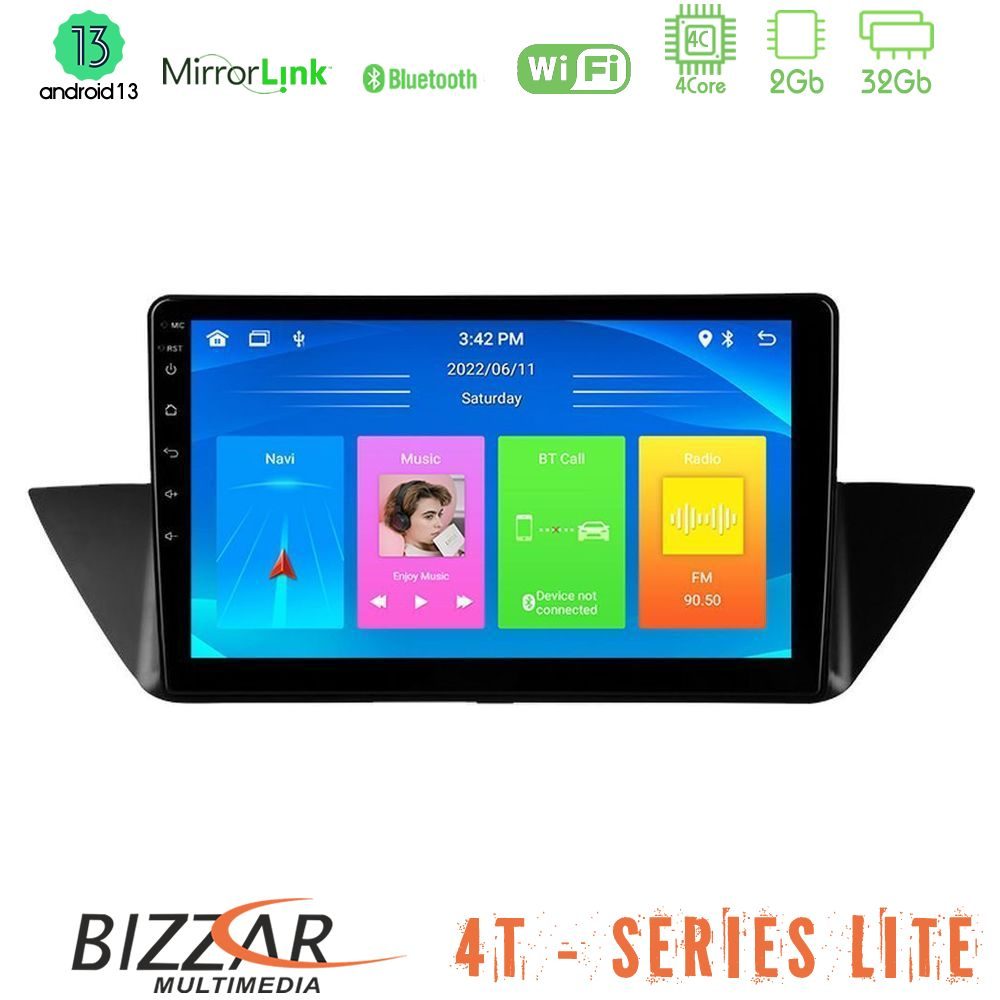 Bizzar 4T Series BMW Χ1 E84 4Core Android13 2+32GB Navigation Multimedia Tablet 10"