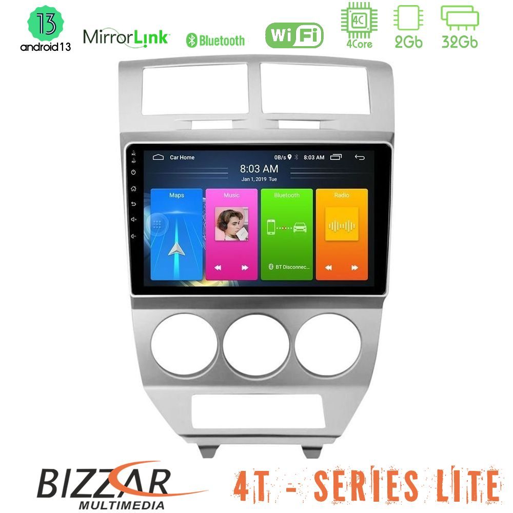 Bizzar 4T Series Dodge Caliber 2006-2011 4Core Android13 2+32GB Navigation Multimedia Tablet 10"