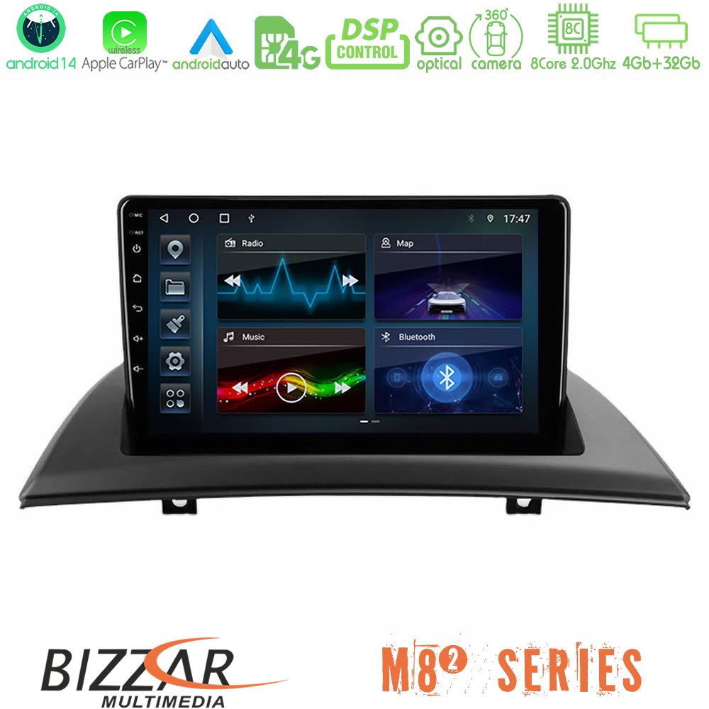 Bizzar M8² Series 8Core Android14 4+32GB  BMW E83 Navigation Multimedia Tablet 9" Με Carplay & Android Auto