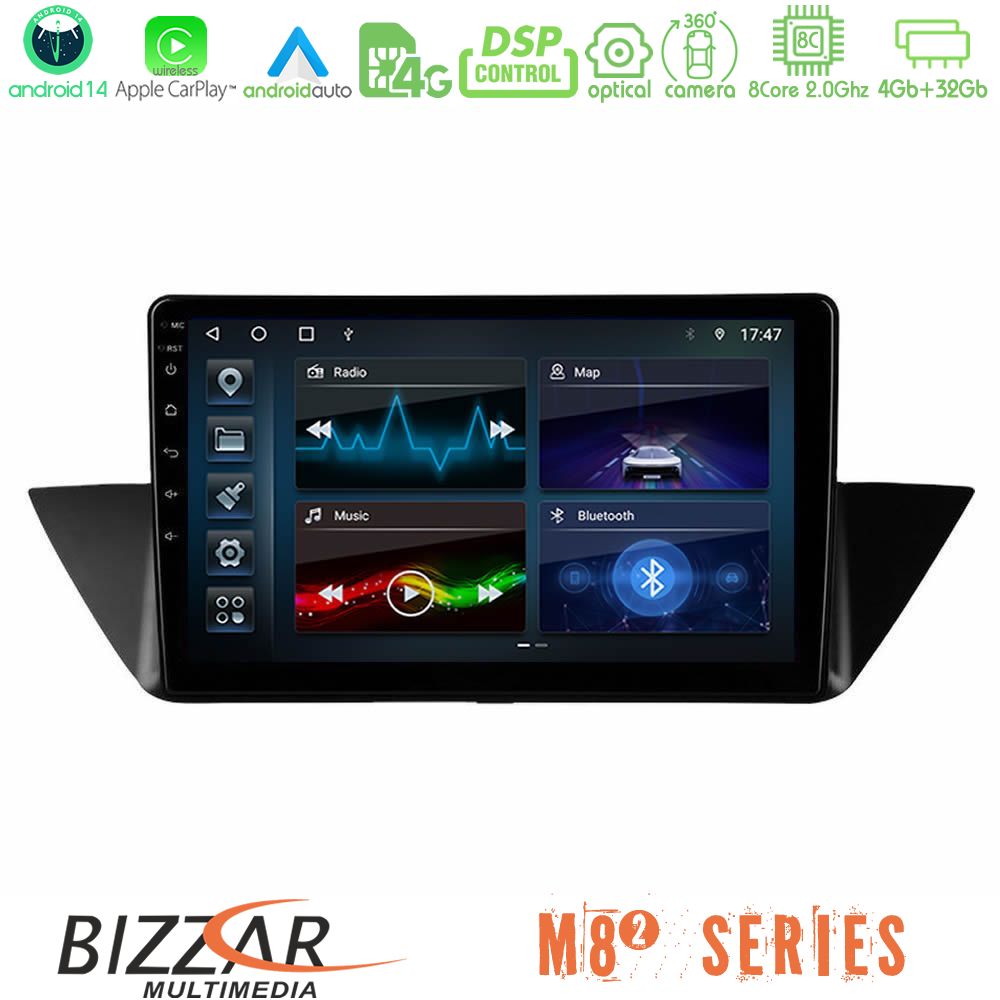 Bizzar M8² Series 8Core Android14 4+32GB  BMW Χ1 E84 Navigation Multimedia Tablet 10" Με Carplay & Android Auto