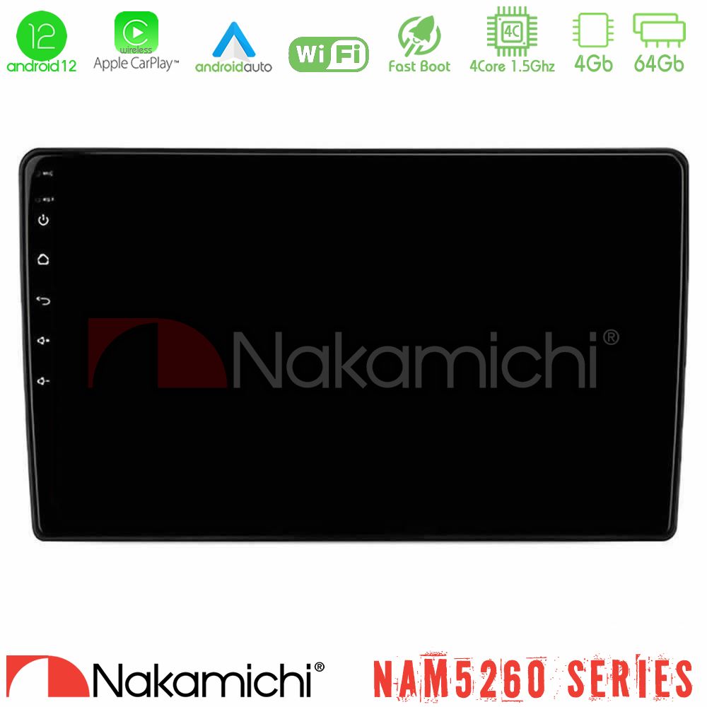 Nakamichi NAM5260 Series Alfa Romeo Mito 2008-2014 4Core Android12 4+64GB Navigation Multimedia Tablet 9" Με Carplay & Android Auto