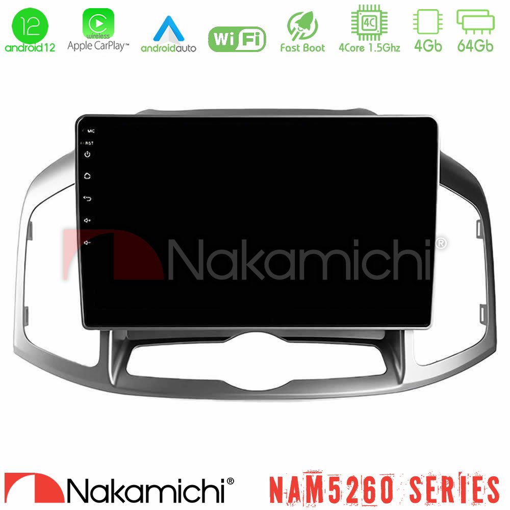 Nakamichi NAM5260 Series 4Core Android12 4+64GB Chevrolet Captiva 2012-2016 Navigation Multimedia Tablet 10" Με Carplay & Android Auto