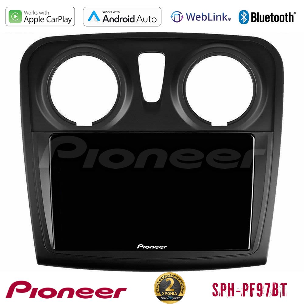 Pioneer SPH-PF97BT Series    Dacia Sandero/Dokker 2014-2020 Multimedia Station 9" (Tablet Style) Με Carplay & Android Auto