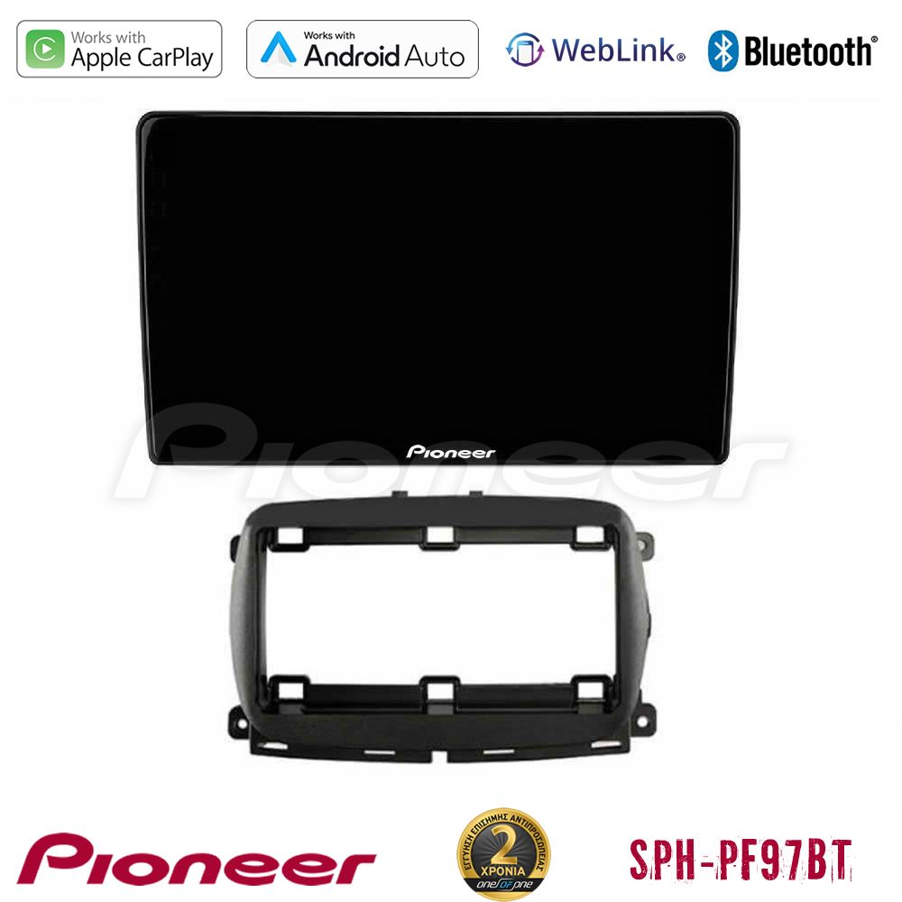 Pioneer SPH-PF97BT Series     Fiat 500 2016> Multimedia Station 9" (Tablet Style) Με Carplay & Android Auto