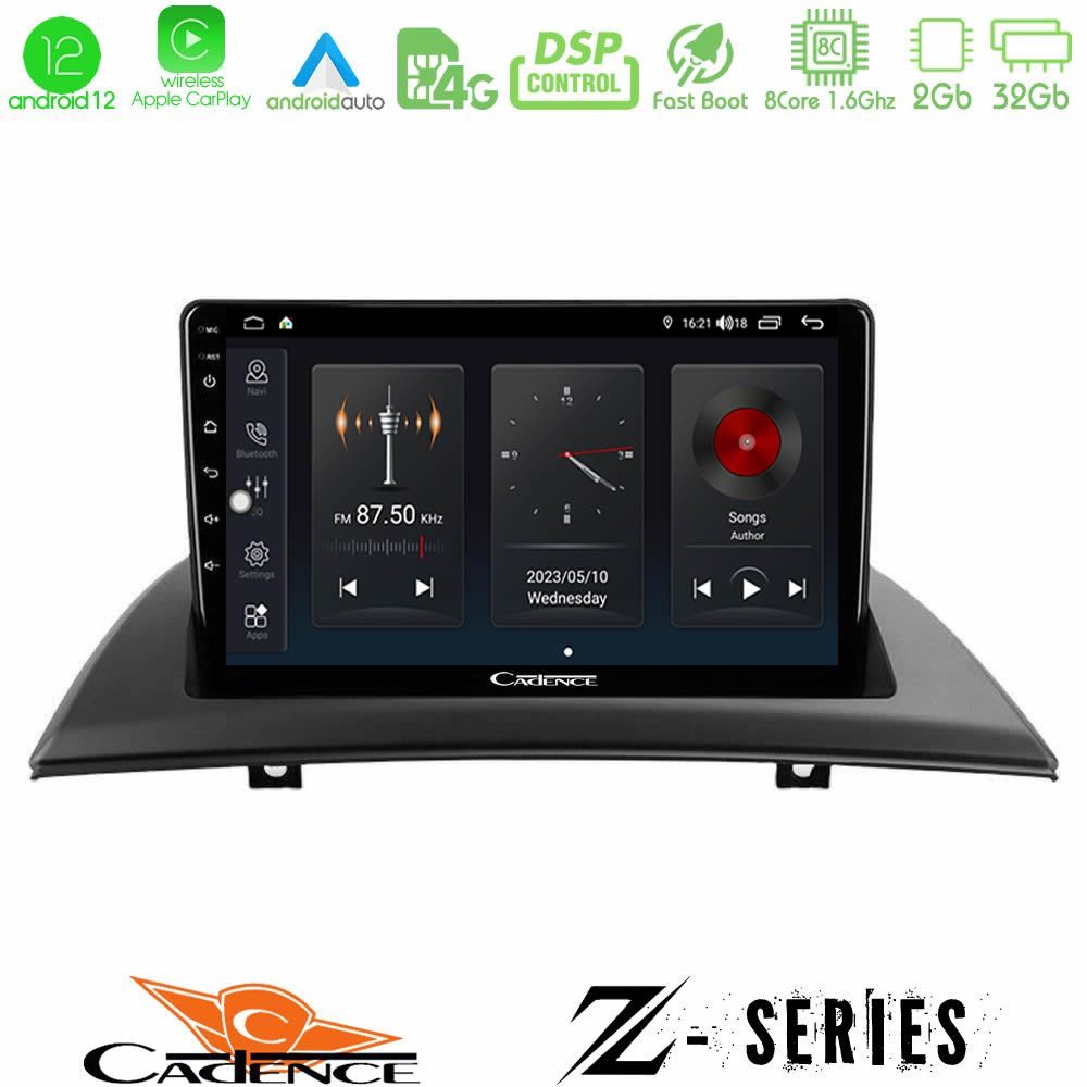 Cadence Z Series BMW E83 8Core Android12 2+32GB Navigation Multimedia Tablet 9"