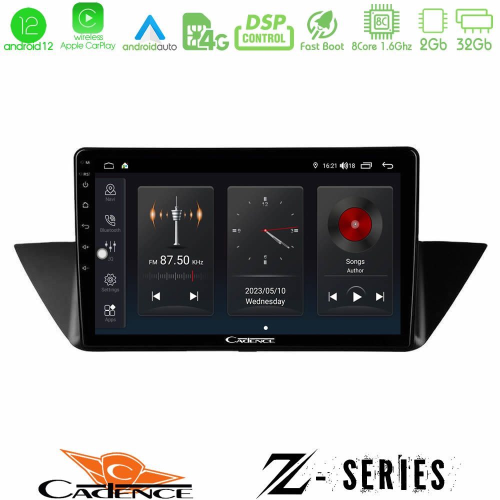 Cadence Z Series BMW Χ1 E84 8Core Android12 2+32GB Navigation Multimedia Tablet 10"