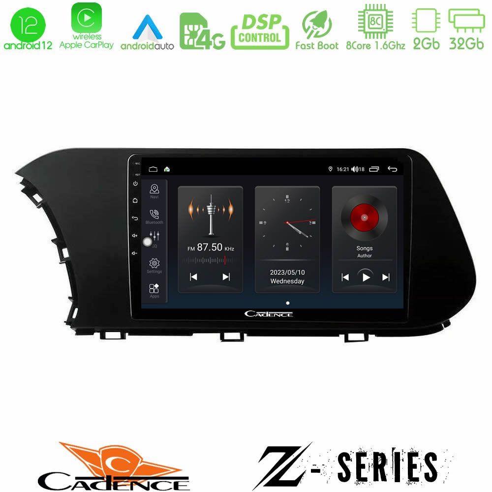 Cadence Z Series Hyundai i20 2021-2024 8core Android12 2+32GB Navigation Multimedia Tablet 9"