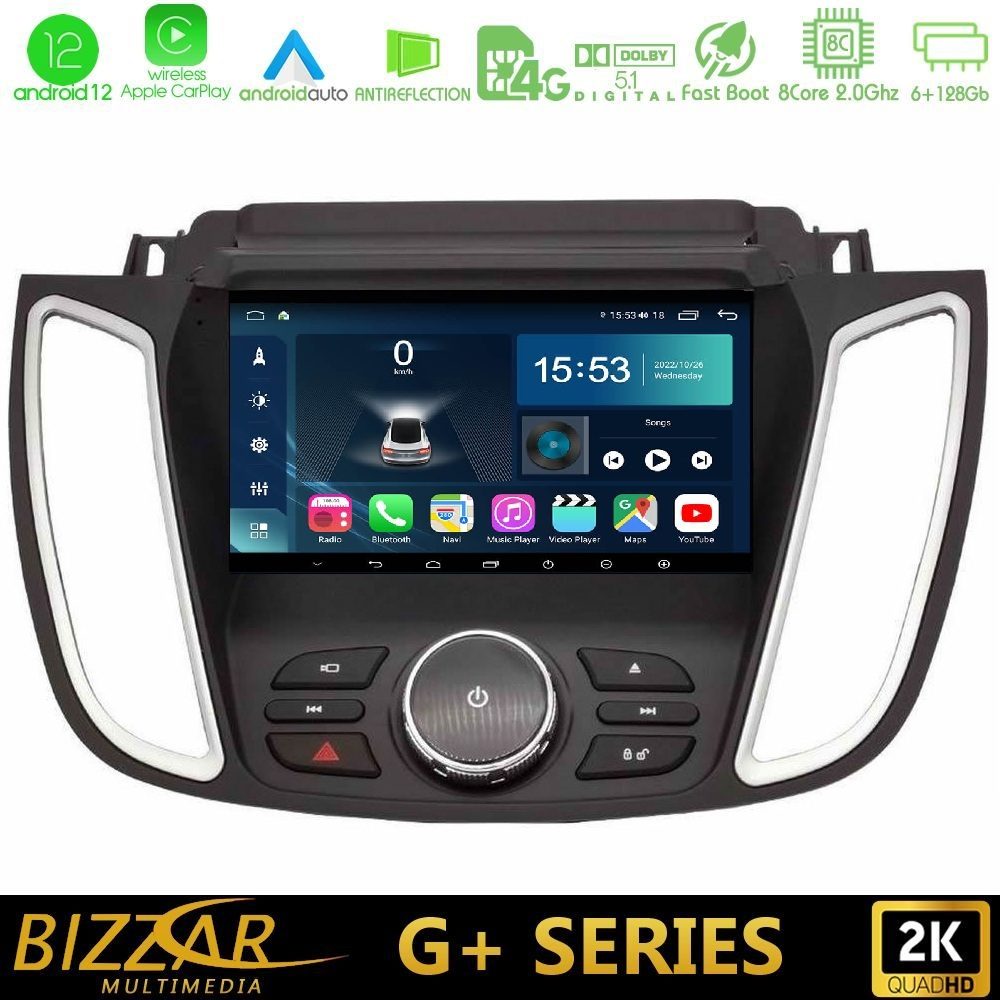 Bizzar G+ Series Ford C-Max / Kuga 8core Android12 6+128GB Navigation Multimedia Tablet 9"