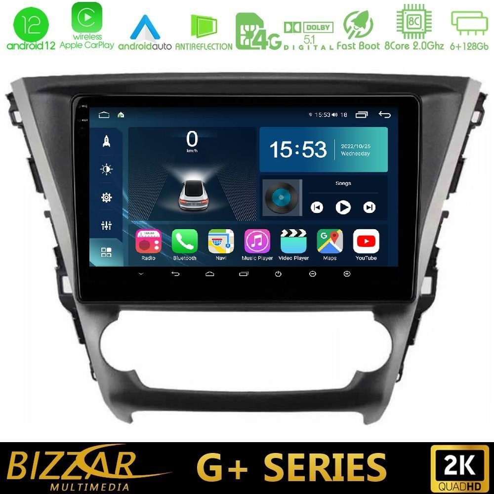 Bizzar G+ Series Toyota Avensis 2015-2018 8core Android12 6+128GB Navigation Multimedia Tablet 9"