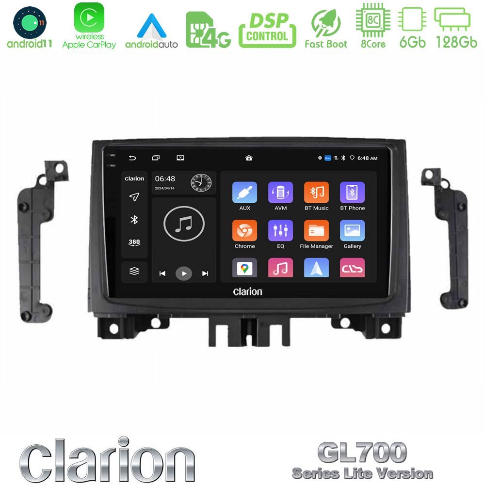 Clarion GL700 Lite Series Mercedes Sprinter/VW Crafter 2006-2018 8Core Android11 6+128GB Navigation Multimedia Tablet 9" Με Carplay & Android Auto
