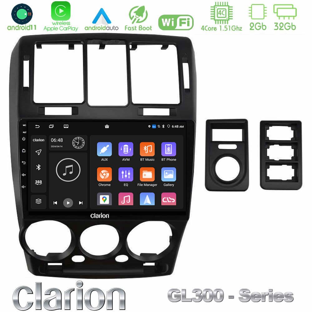 Clarion GL300 Series 4Core Android11 2+32GB Hyundai Getz 2002-2009 Navigation Multimedia Tablet 9" Με Carplay & Android Auto