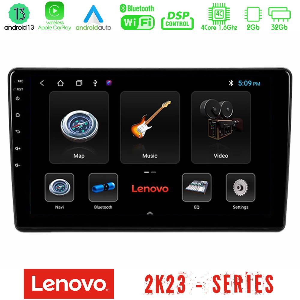 Lenovo Car Pad Peugeot Partner / Citroen Berlingo 2008-2018 4Core Android 13 2+32GB Navigation Multimedia Tablet 9"