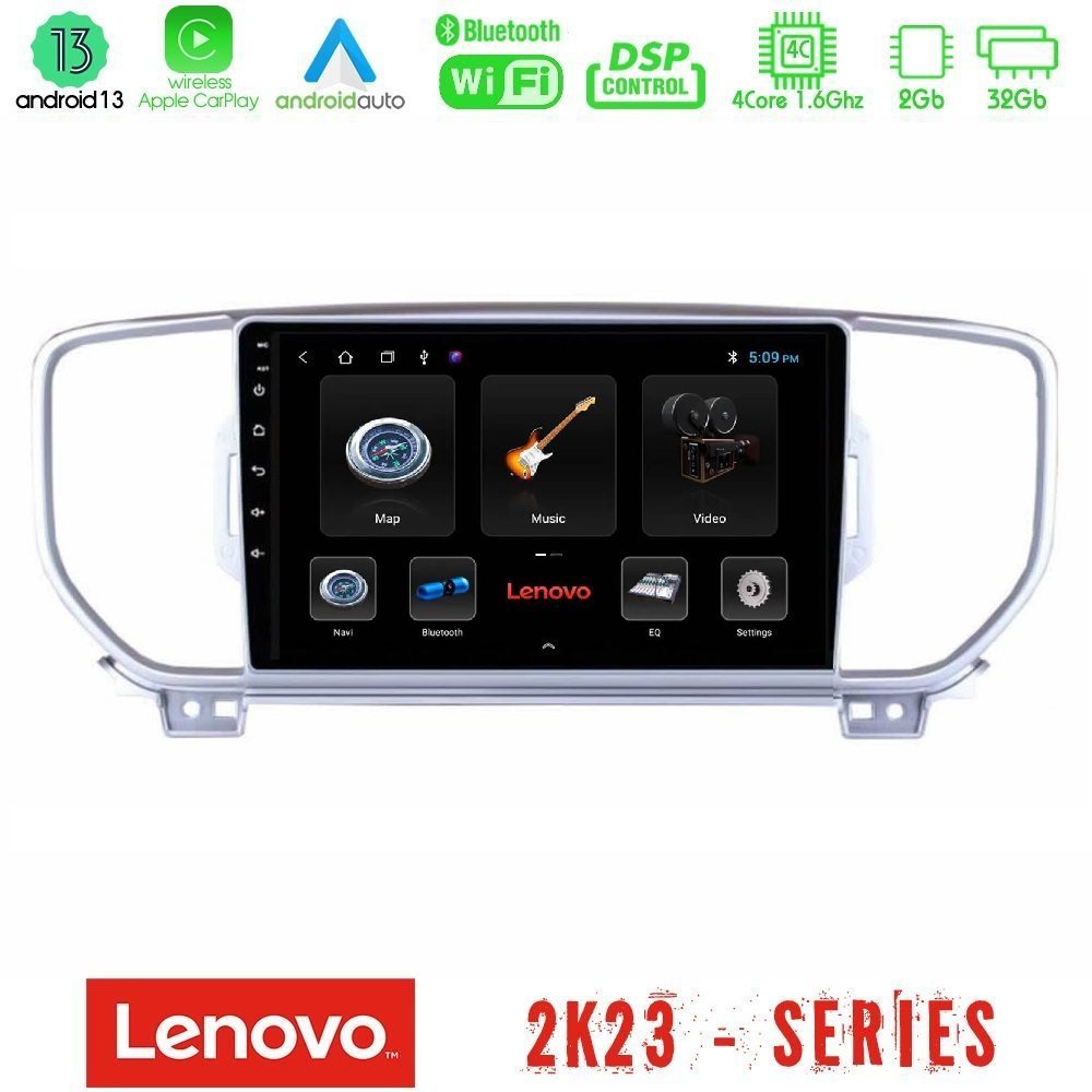 Lenovo Car Pad Kia Sportage 2016-2018 4Core Android 13 2+32GB Navigation Multimedia Tablet 9"