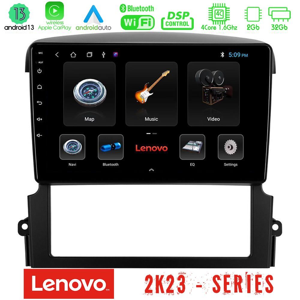 Lenovo Car Pad Kia Sorento 4Core Android 13 2+32GB Navigation Multimedia Tablet 9"