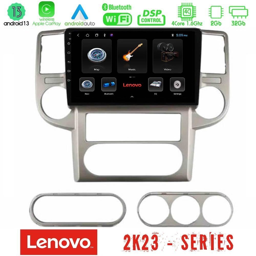 Lenovo Car Pad Nissan X-Trail 2003-2007 4Core Android 13 2+32GB Navigation Multimedia Tablet 10"
