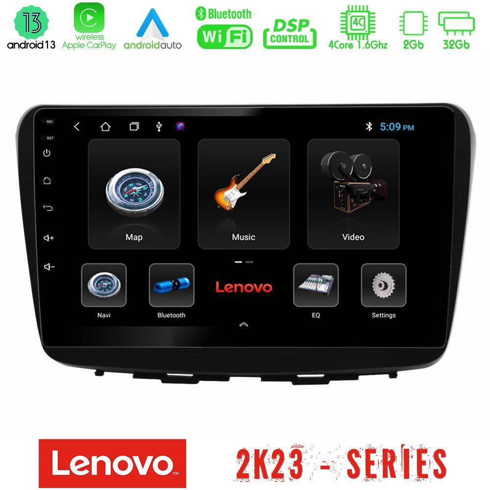 Lenovo Car Pad Suzuki Baleno 2016-2021 4core Android 13 2+32GB Navigation Multimedia Tablet 9"