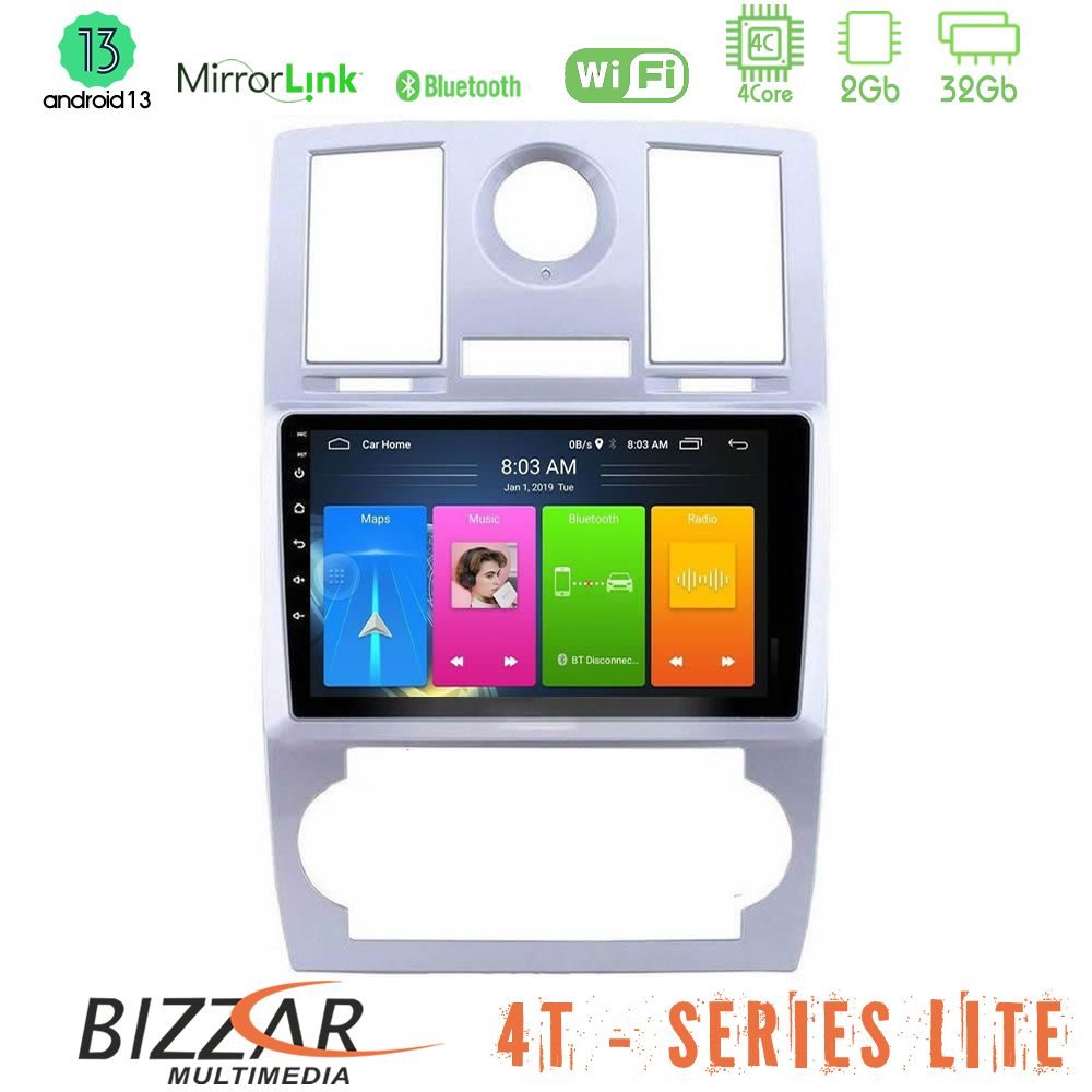 Bizzar 4T Series Chrysler 300C 4Core Android13 2+32GB Navigation Multimedia Tablet 9"