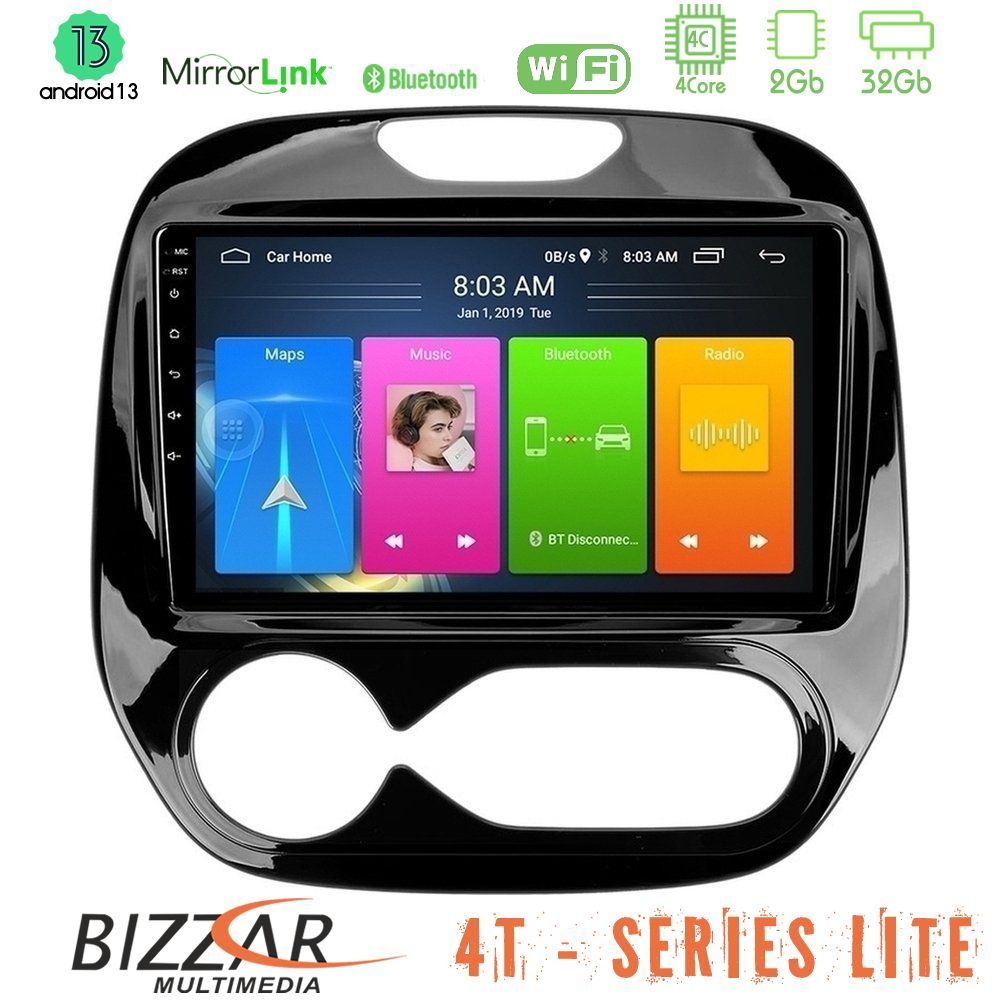 Bizzar 4T Series Renault Captur 2013-2019 (Facelift) 4Core Android13 2+32GB Navigation Multimedia Tablet 9"
