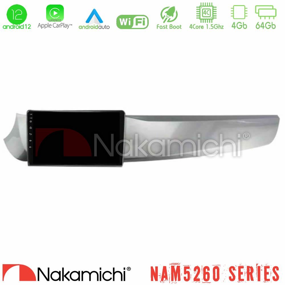 Nakamichi NAM5260 Series Alfa Romeo Giulietta 2010-2014 4Core Android12 4+64GB Navigation Multimedia Tablet 10" Με Carplay & Android Auto
