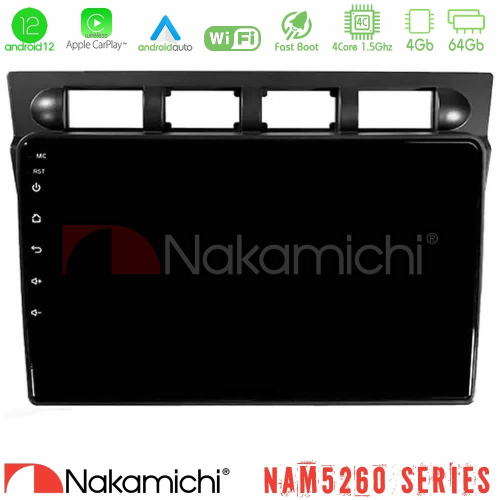 Nakamichi NAM5260 Series Kia Picanto 2004-2007 4Core Android12 4+64GB Navigation Multimedia Tablet 9" Με Carplay & Android Auto Με Carplay & Android Auto