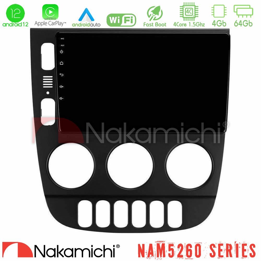 Nakamichi NAM5260 Series 4Core Android12 4+64GB Mercedes ML Class 1998-2005 Navigation Multimedia Tablet 9" Με Carplay & Android Auto