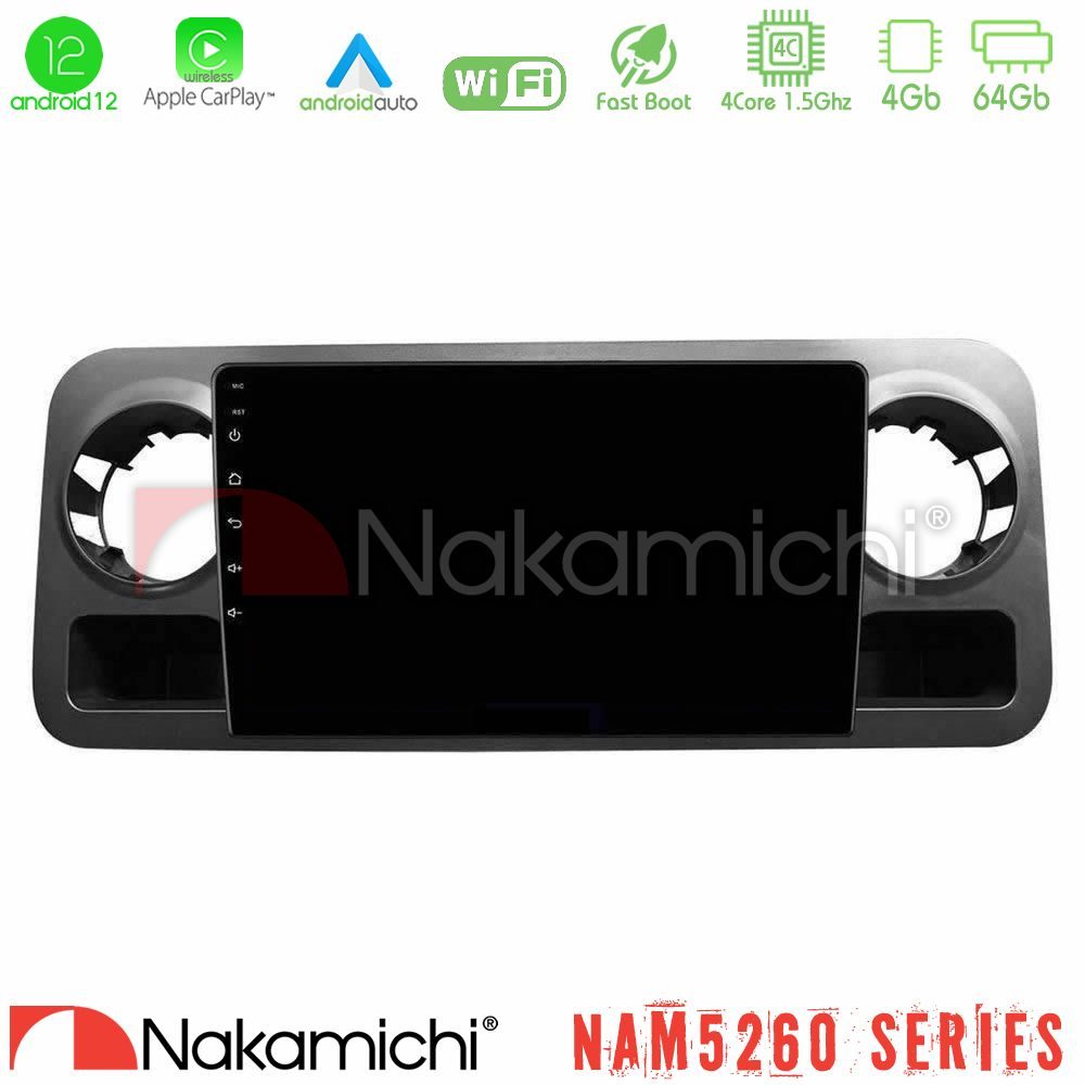 Nakamichi NAM5260 Series 4Core Android12 4+64GB Mercedes Sprinter W907 Navigation Multimedia Tablet 10" Με Carplay & Android Auto