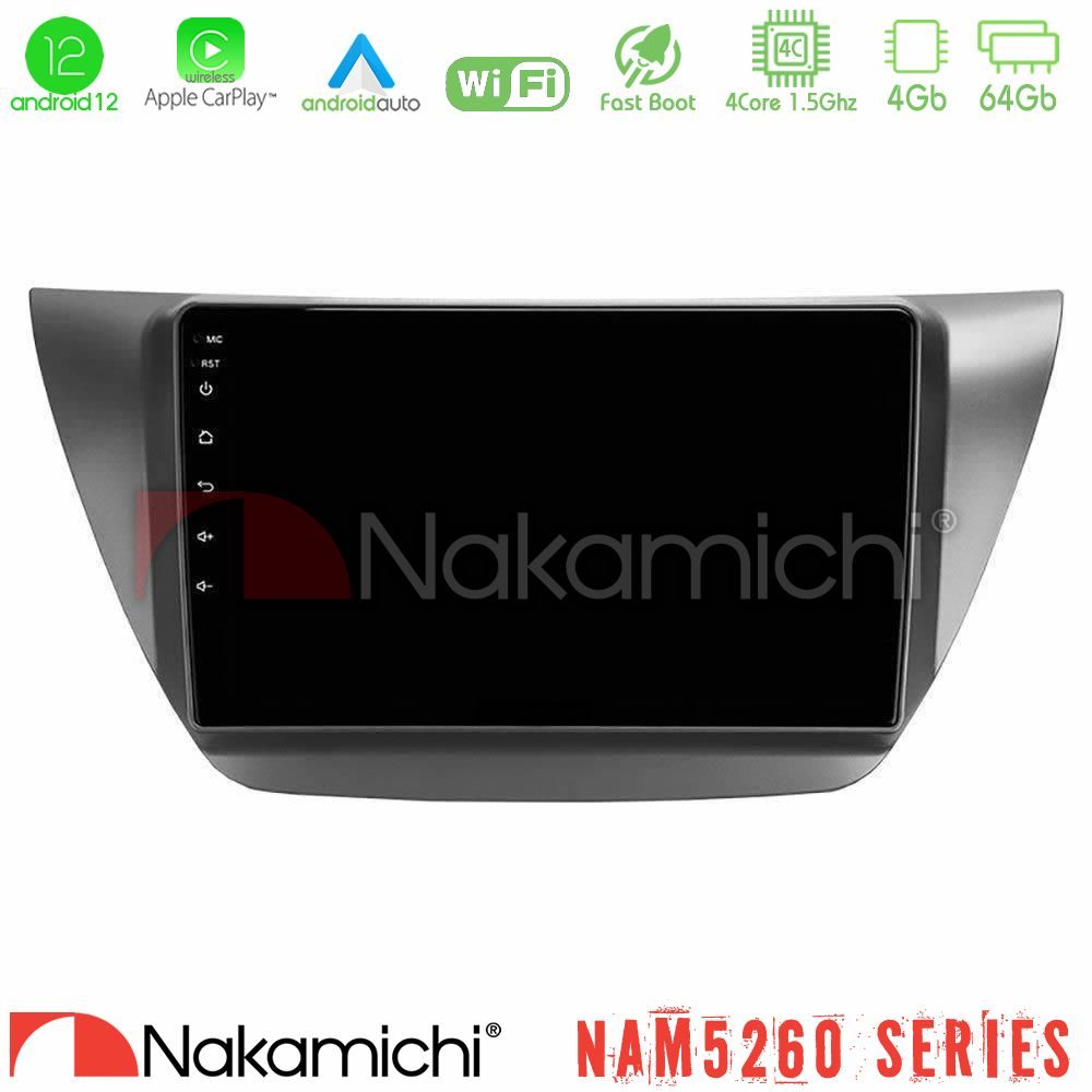 Nakamichi NAM5260 Series 4Core Android12 4+64GB Mitsubishi Lancer 2004 – 2008 Navigation Multimedia Tablet 9" Με Carplay & Android Auto