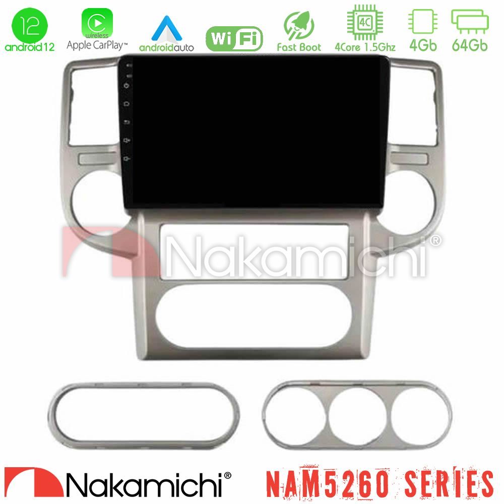 Nakamichi NAM5260 Series 4Core Android12 4+64GB Nissan X-Trail 2003-2007 Navigation Multimedia Tablet 10" Με Carplay & Android Auto