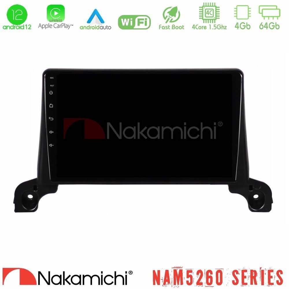 Nakamichi NAM5260 Series 4Core Android12 4+64GB Peugeot 3008/5008 2017-2023 Navigation Multimedia Tablet 9" Με Carplay & Android Auto