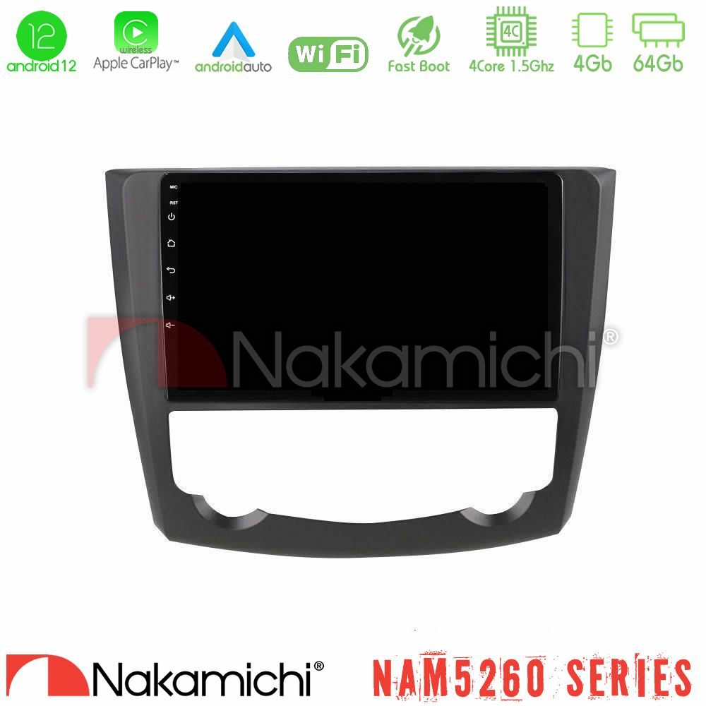 Nakamichi NAM5260 Series 4Core Android12 4+64GB Renault Kadjar Navigation Multimedia Tablet 9" Με Carplay & Android Auto