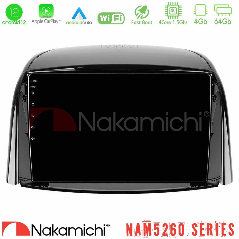 Nakamichi NAM5260 Series 4Core Android12 4+64GB Renault Koleos 2007-2015 Navigation Multimedia Tablet 9" Με Carplay & Android Auto