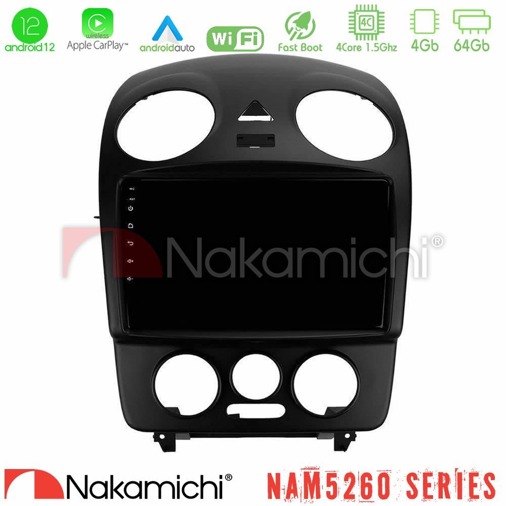 Nakamichi NAM5260 Series 4Core Android12 4+64GB VW Beetle Navigation Multimedia Tablet 9" Με Carplay & Android Auto