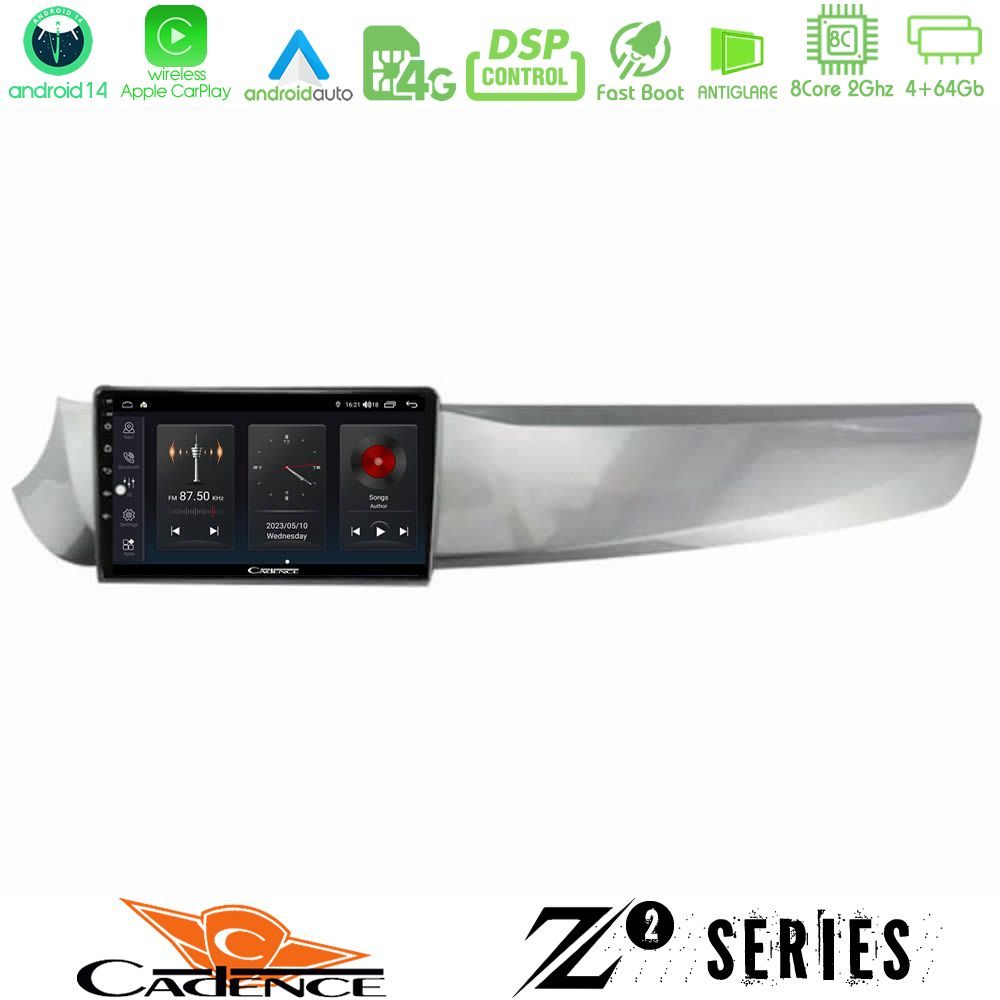 Cadence Z2 Series 8Core Android14 4+64GB  Alfa Romeo Giulietta 2010-2014 Navigation Multimedia Tablet 9" Με Carplay & Android Auto