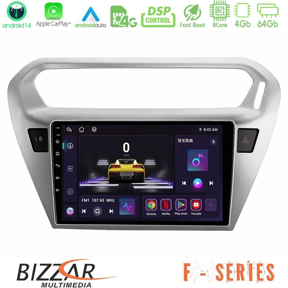 Bizzar F Series 8Core Android14 4+64GB Citroën C-Elysée / Peugeot 301 Navigation Multimedia Tablet 9" Με Carplay & Android Auto Bizzar F Series 8Core Android14 4+64GB Citroën C-Elysée / Peugeot 301 Navigation Multimedia Tablet 9" Με Carplay & Android Auto