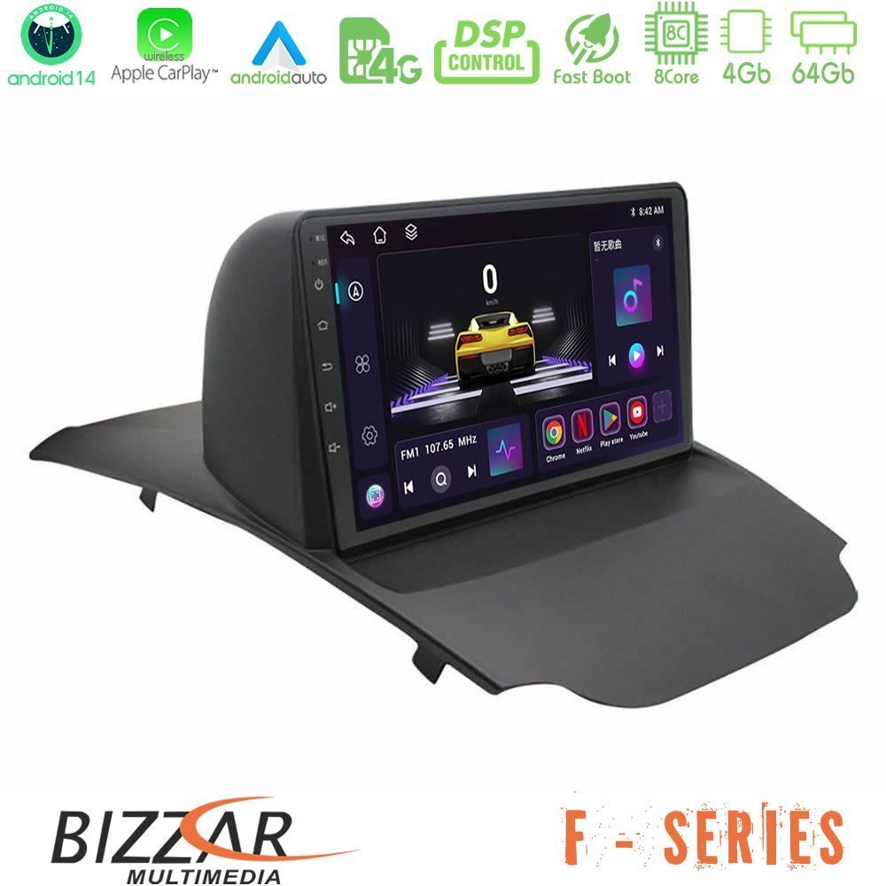 Bizzar F Series 8Core Android14 4+64GB  Ford Ecosport 2014-2017 Navigation Multimedia Tablet 10" Με Carplay & Android Auto