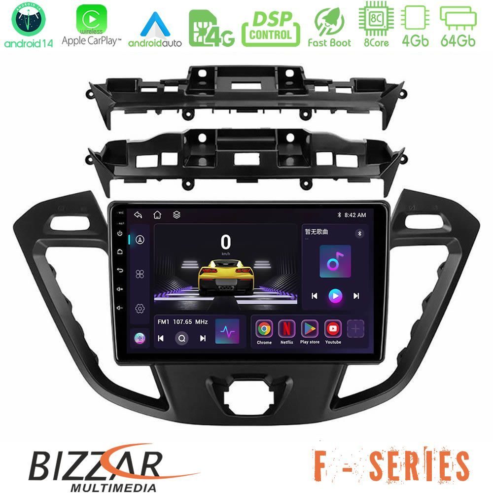 Bizzar F Series 8Core Android14 4+64GB Ford Transit Custom/Tourneo Custom Navigation Multimedia Tablet 9" Με Carplay & Android Auto